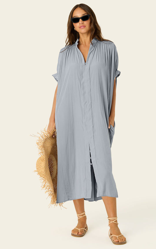 The Multiwear Shirt Dress - Moondust Grey, Grande