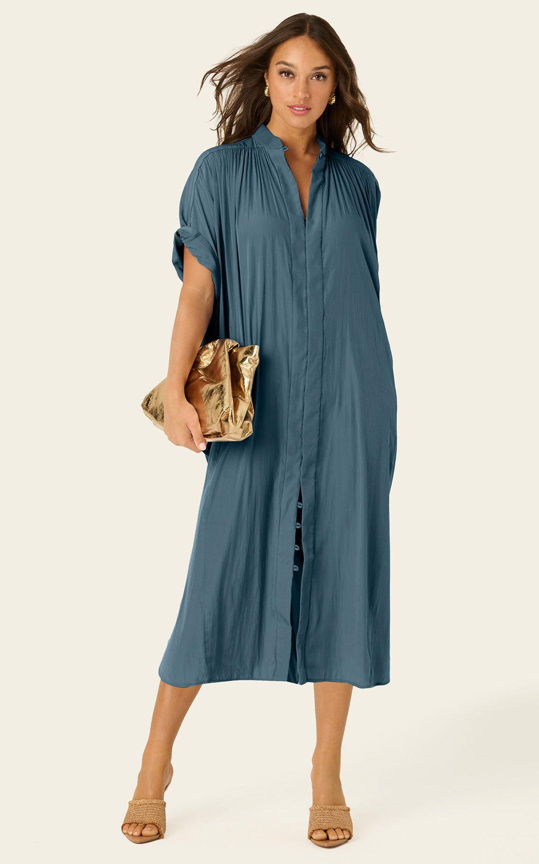 The Multiwear Shirt Dress - Deep Seafoam, Grande