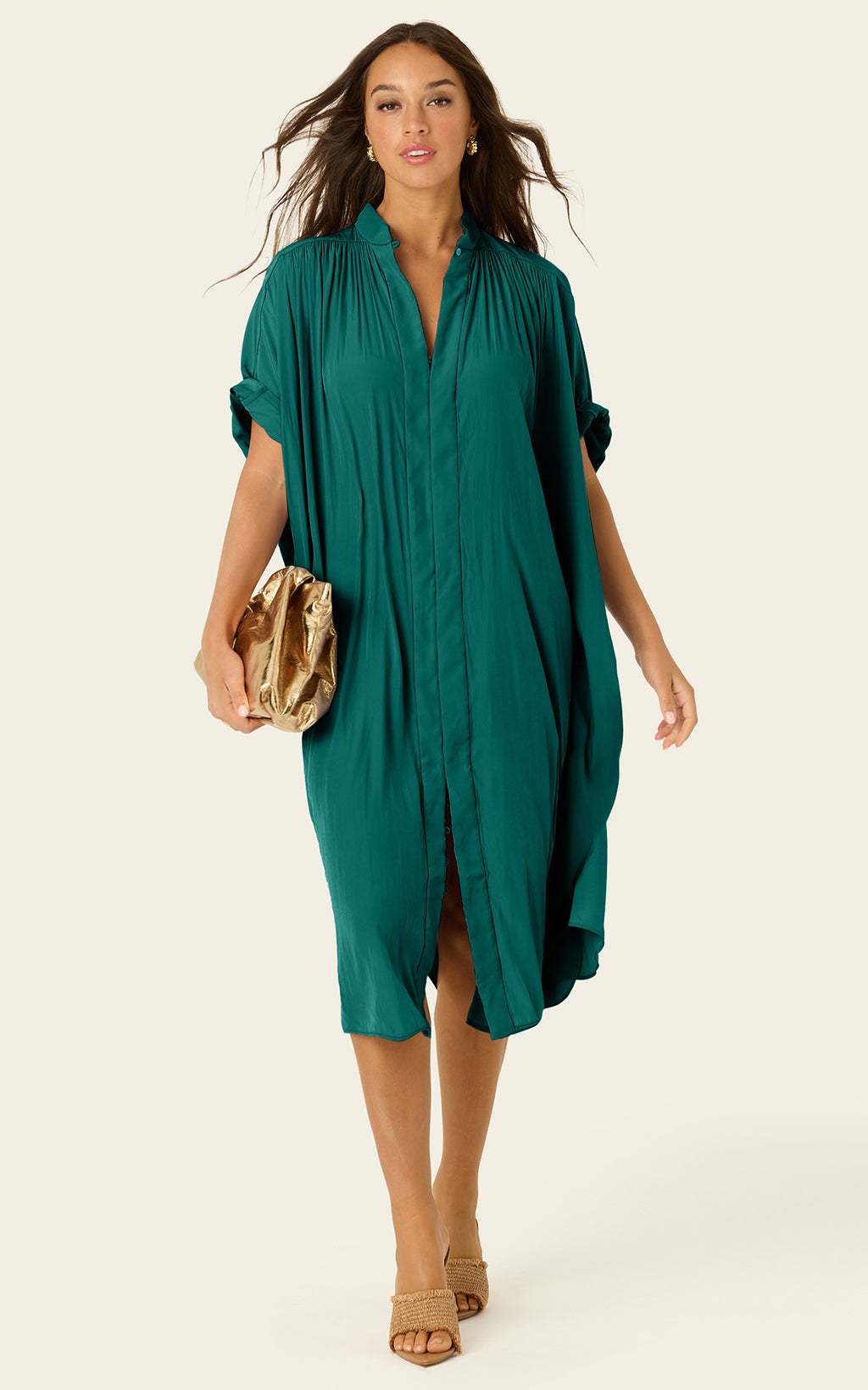 The Multiwear Shirt Dress - Juniper, Petite