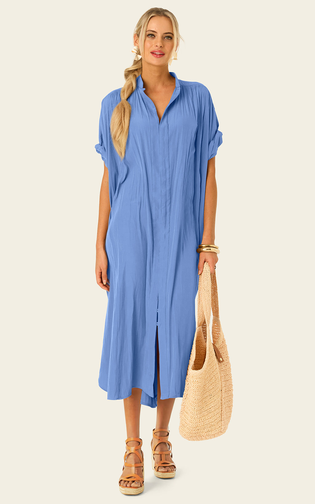 The Multiwear Shirt Dress - Cornflower, Grande
