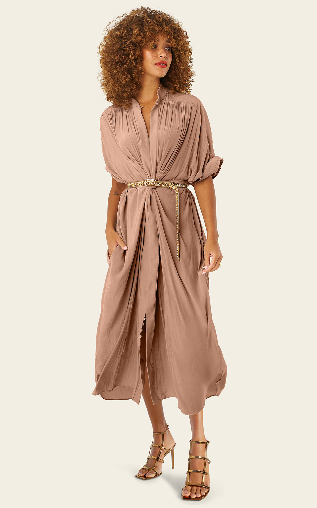 The Multiwear Shirt Dress - Chai Chameau, Grande