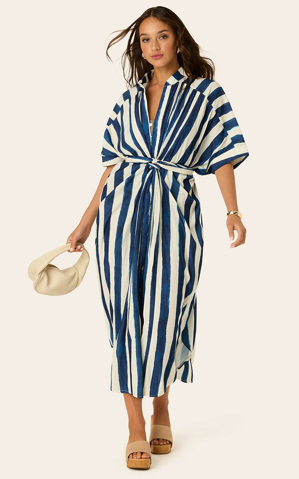 The Multiwear Shirt Dress - Shibori Stripe, Grande