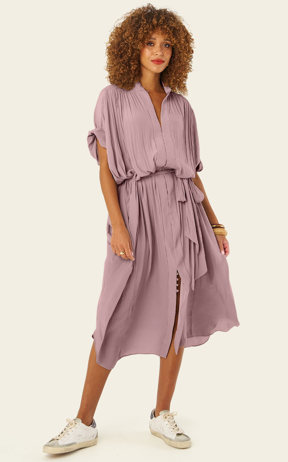 The Multiwear Shirt Dress - Mauve Maxime #9, Grande