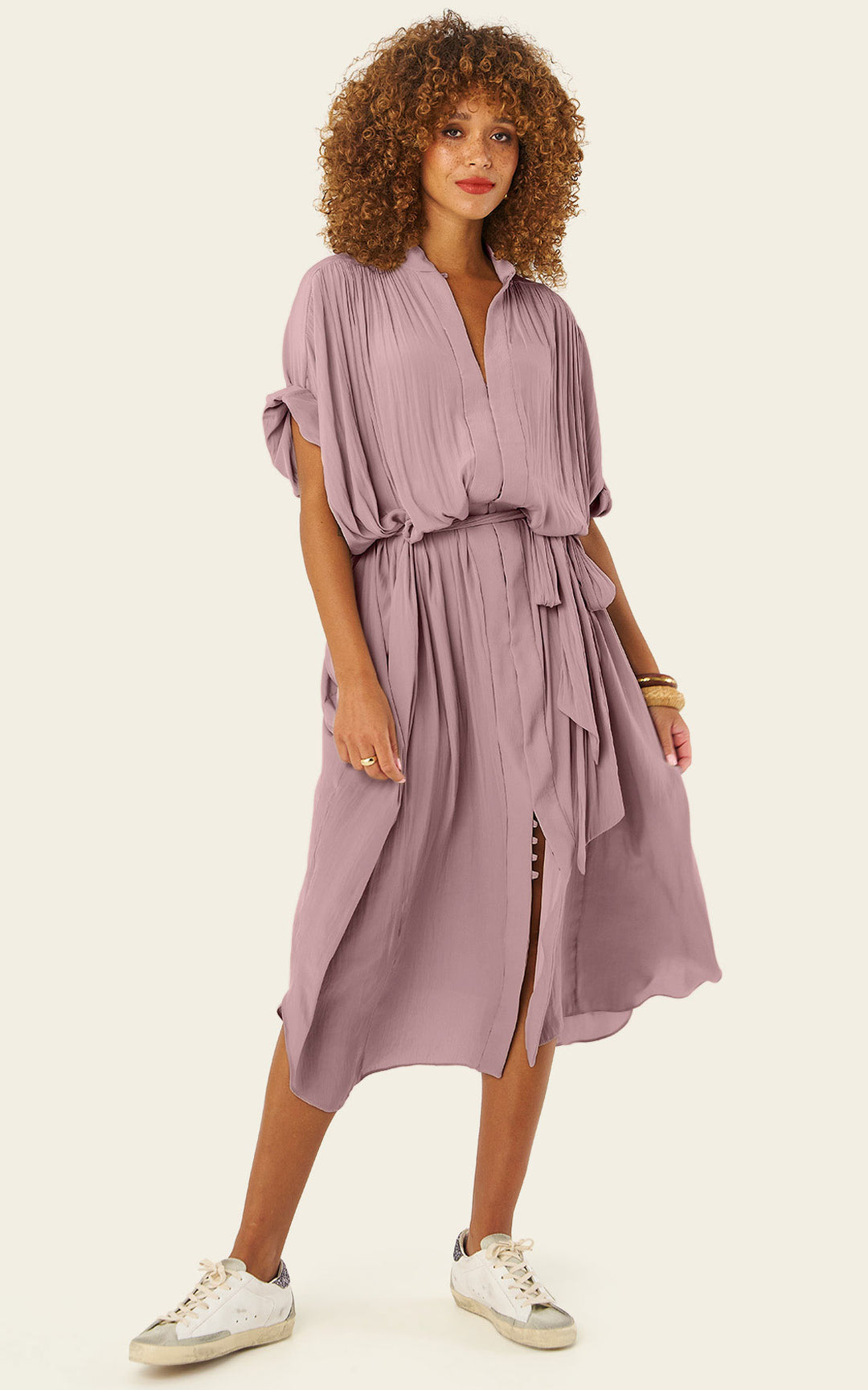 The Multiwear Shirt Dress - Mauve Maxime #9, Grande