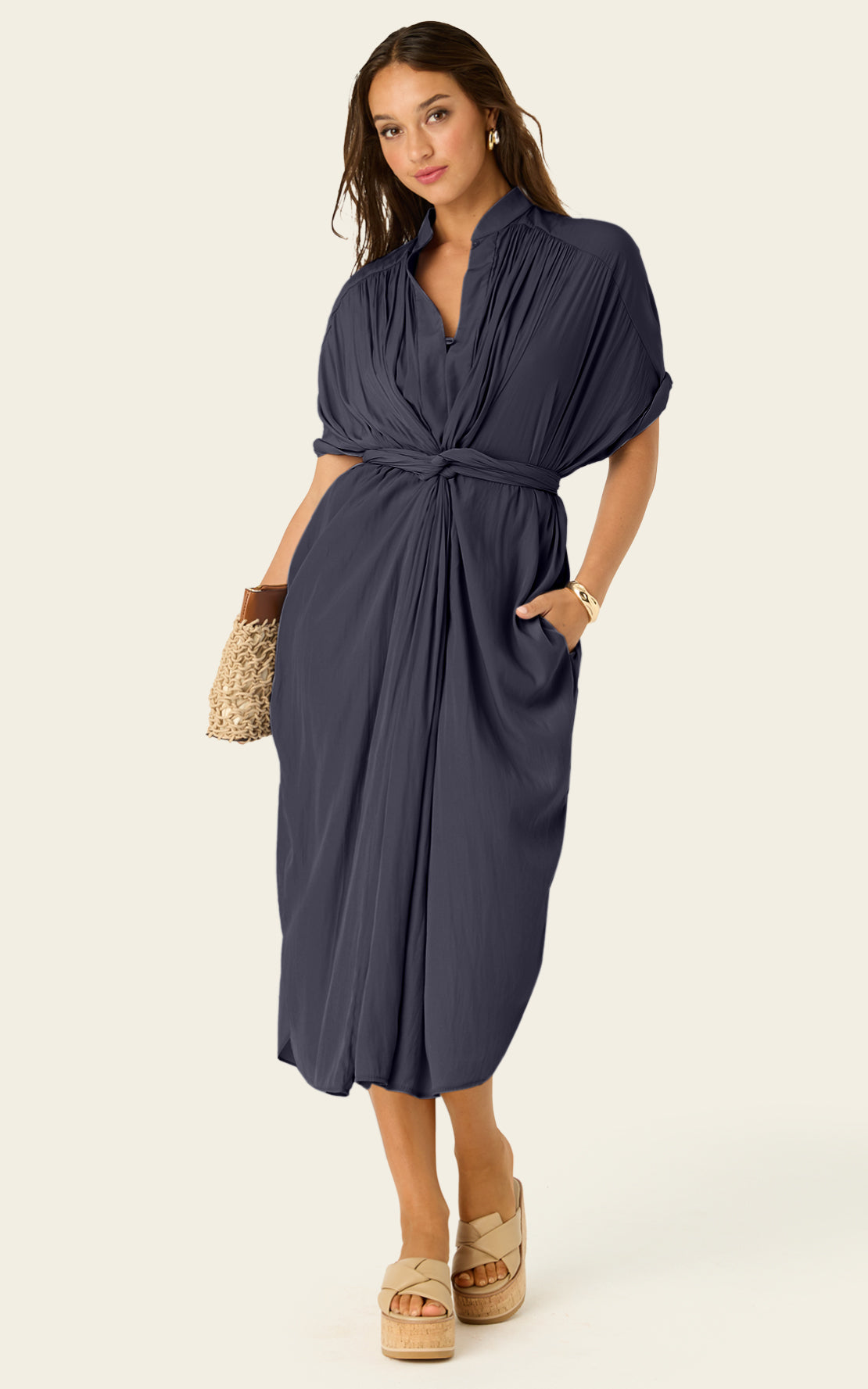 The Multiwear Shirt Dress - Skyfall Grey, Grande