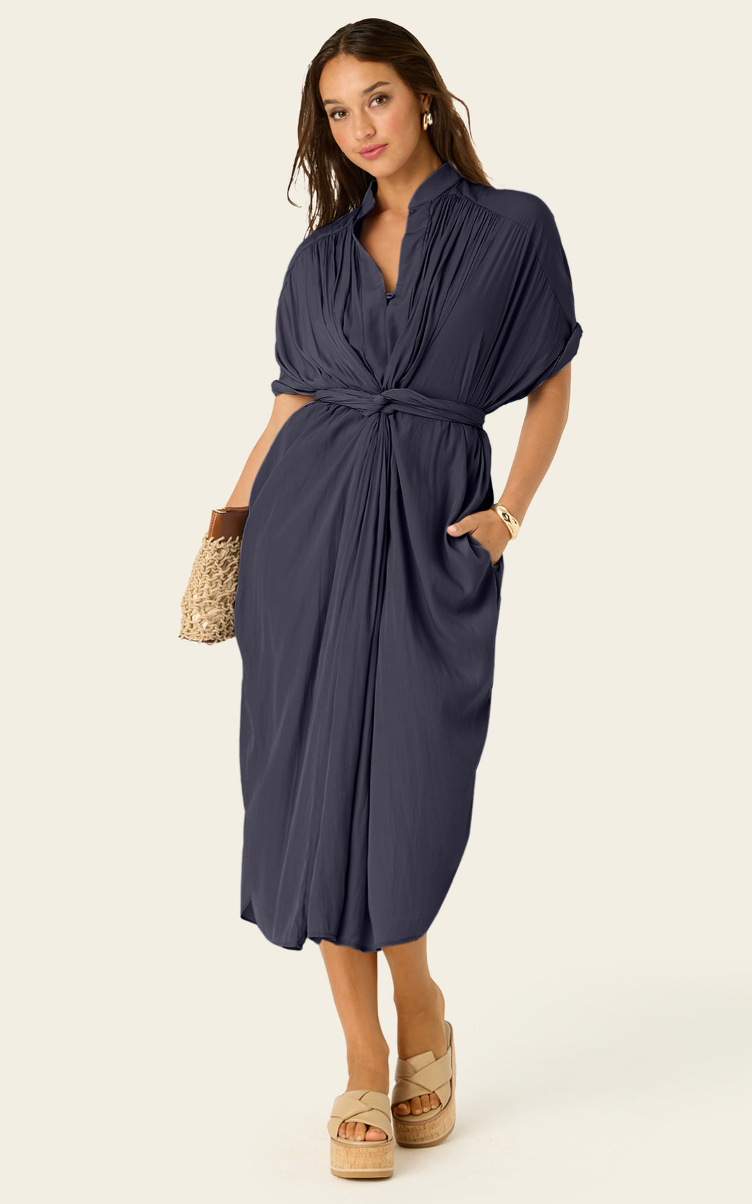 The Multiwear Shirt Dress - Skyfall Grey, Grande