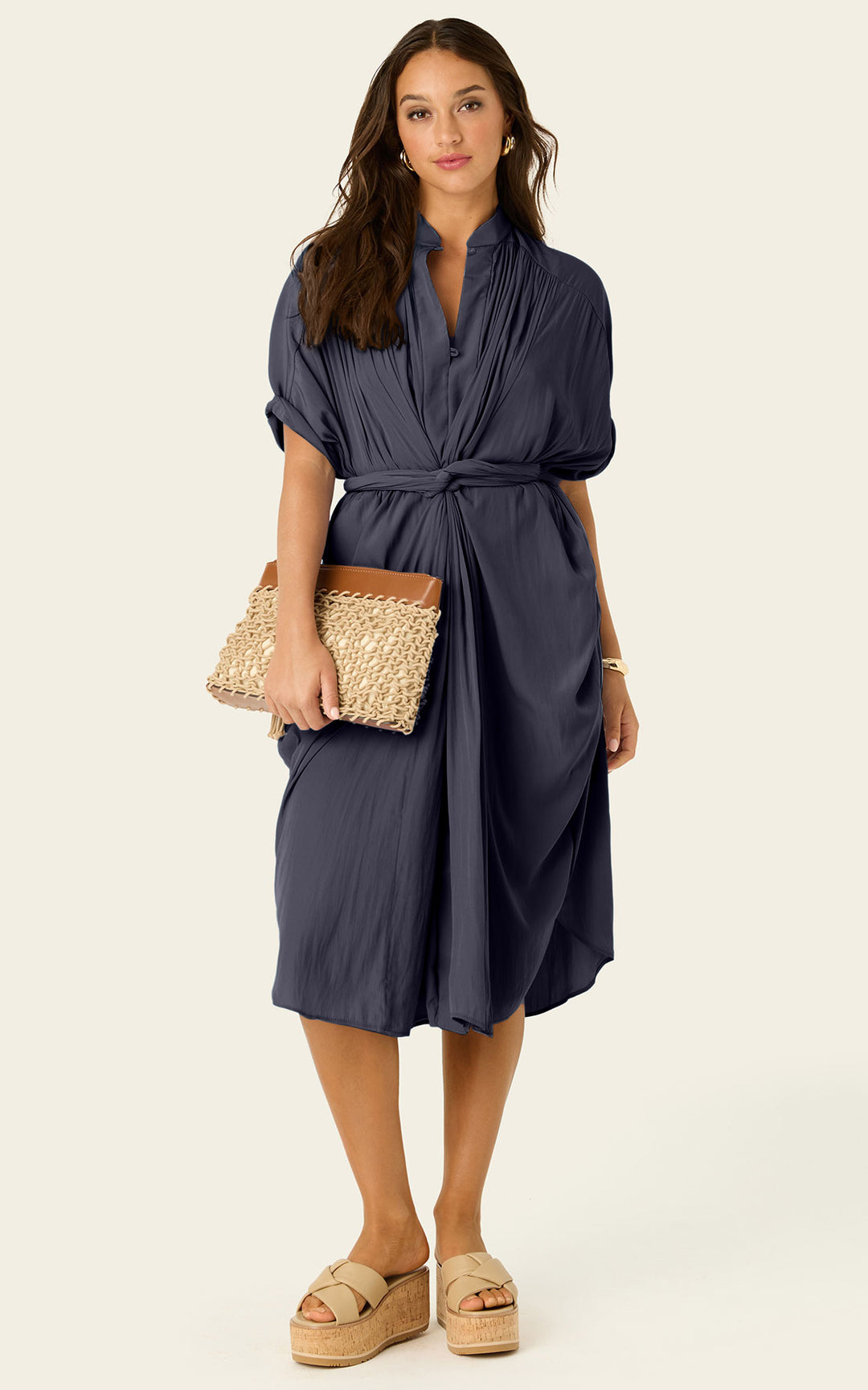 The Multiwear Shirt Dress - Skyfall Grey, Petite