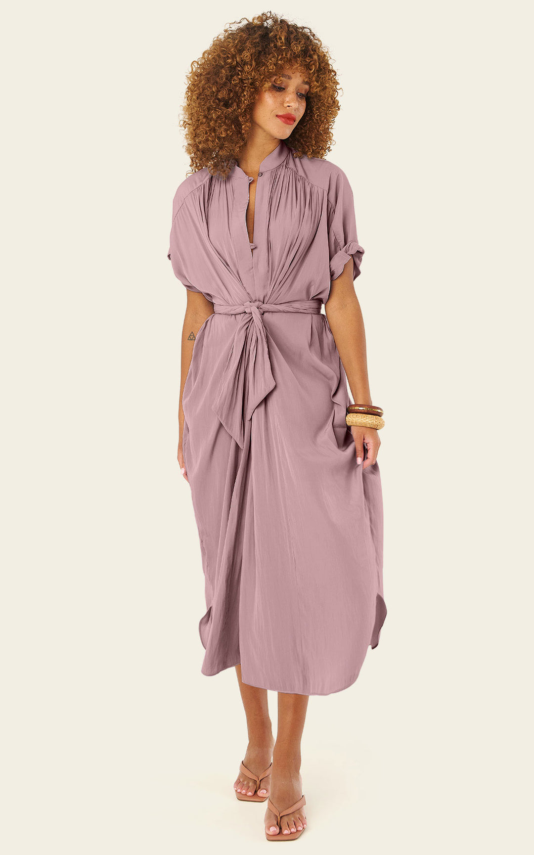 The Multiwear Shirt Dress - Mauve Maxime #9, Grande