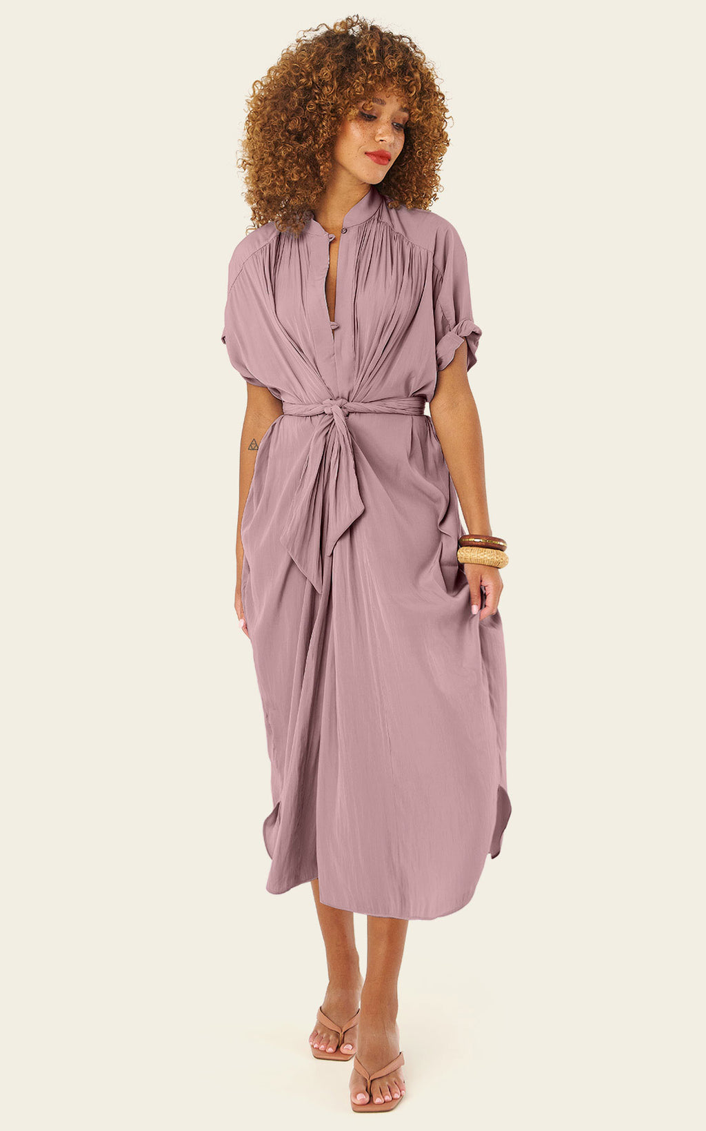 The Multiwear Shirt Dress - Mauve Maxime #9, Grande