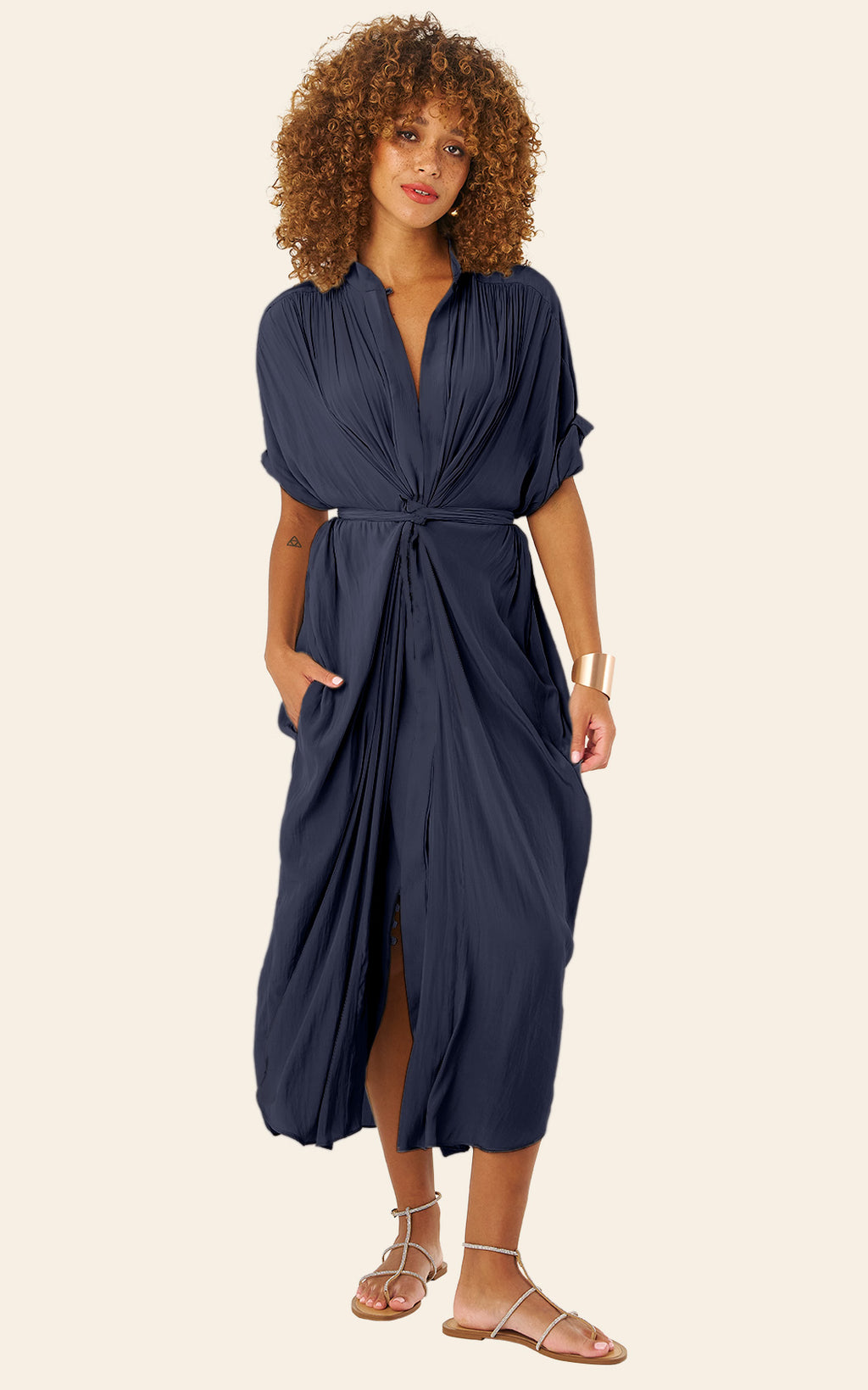 The Multiwear Shirt Dress - Night Sea, Grande
