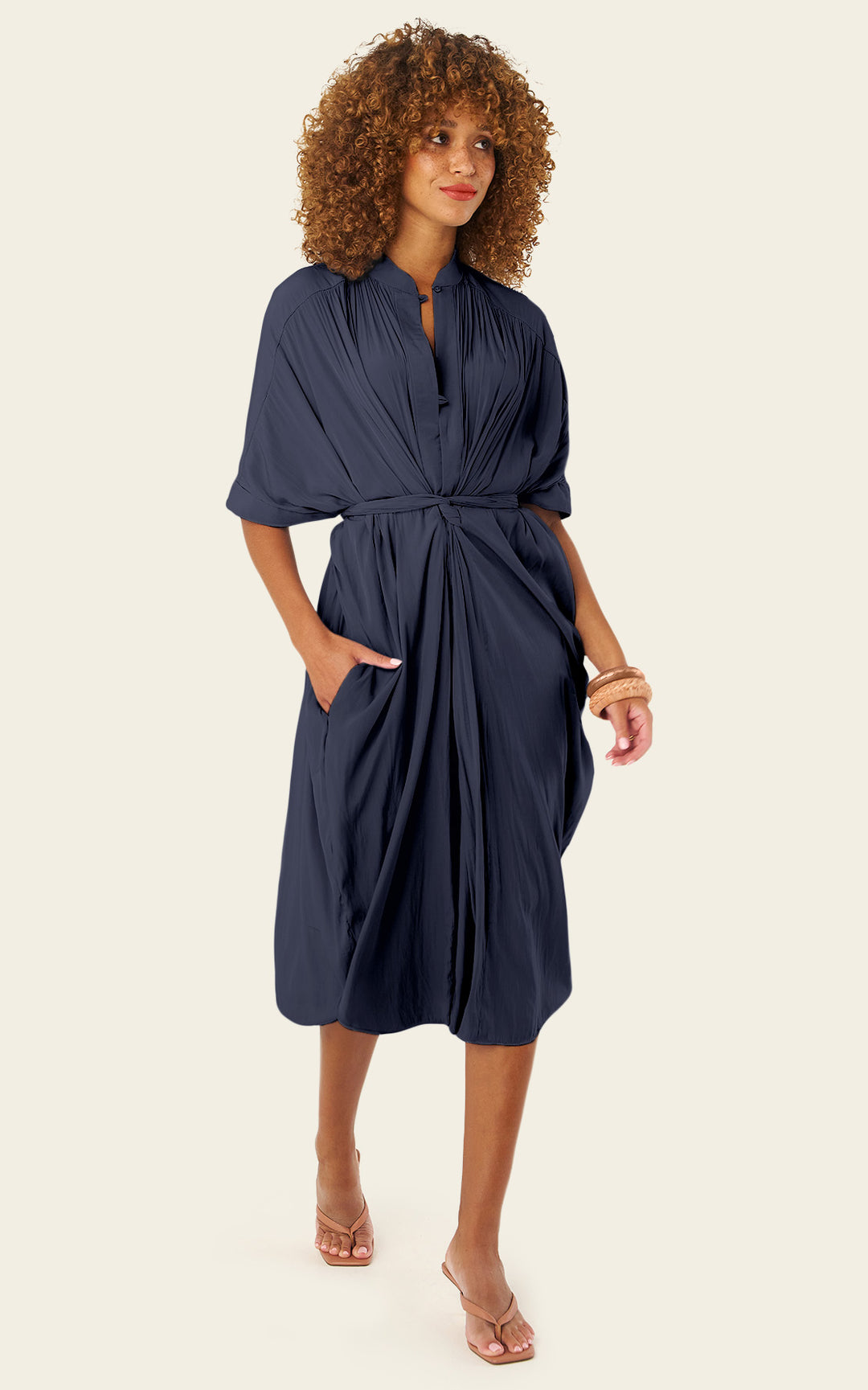 The Multiwear Shirt Dress - Night Sea, Petite