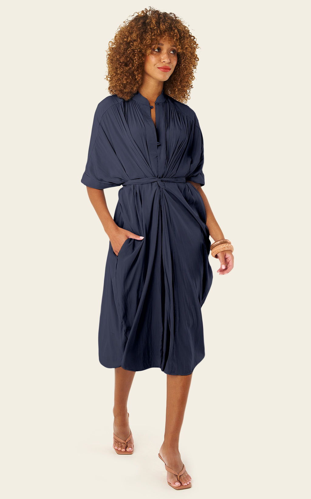 The Multiwear Shirt Dress - Night Sea, Petite