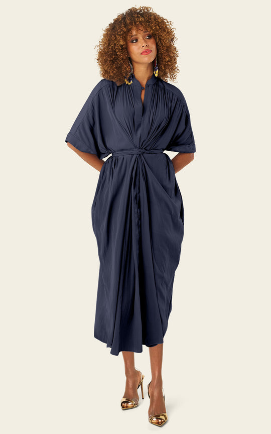 The Multiwear Shirt Dress - Night Sea, Grande