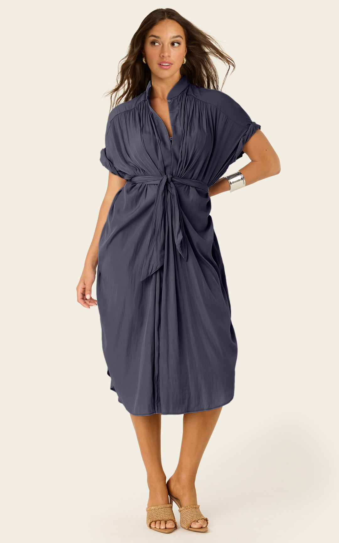 The Multiwear Shirt Dress - Skyfall Grey, Petite