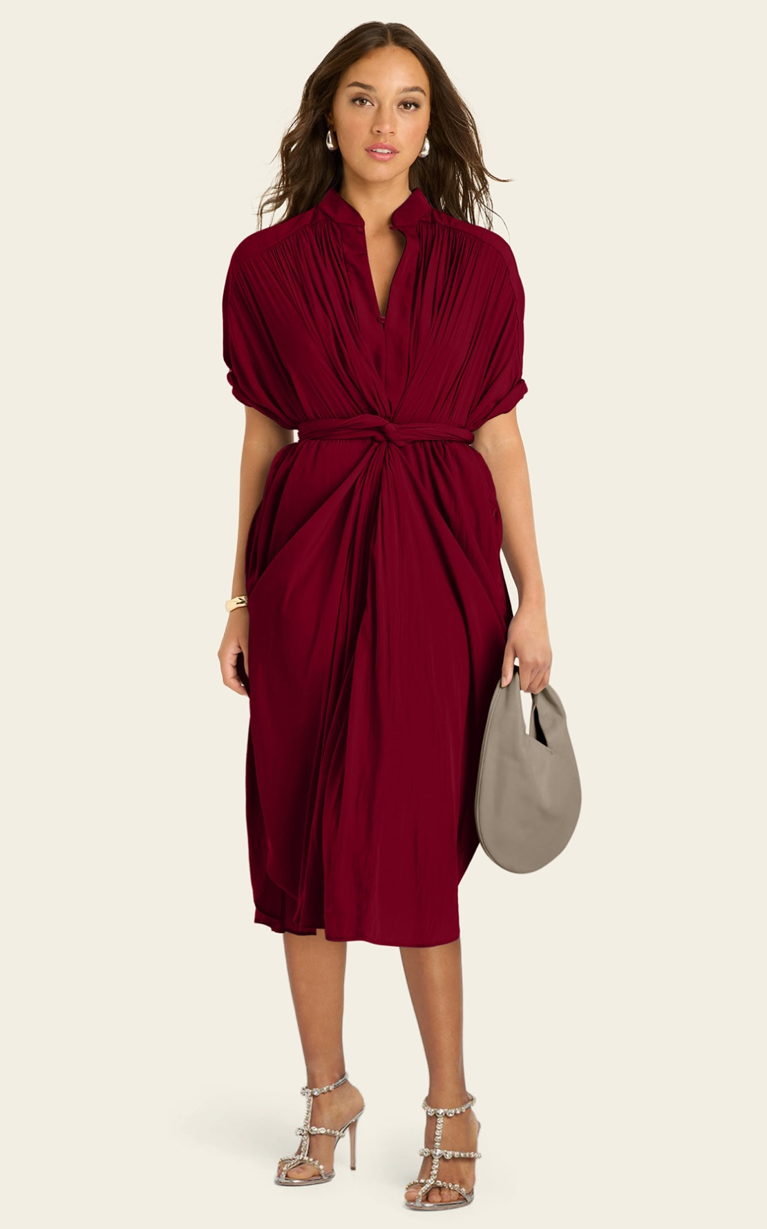 The Multiwear Shirt Dress - Blackberry, Midi