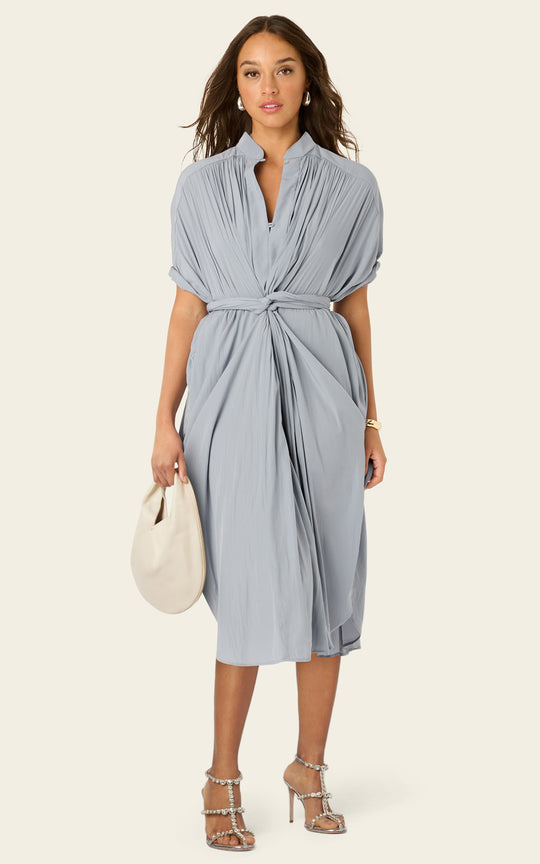 The Multiwear Shirt Dress - Moondust Grey, Midi
