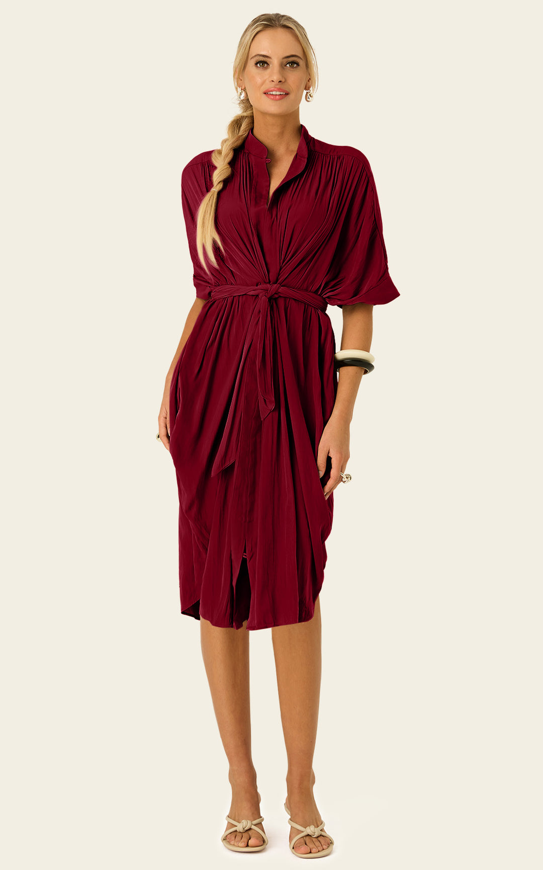 The Multiwear Shirt Dress - Blackberry, Petite