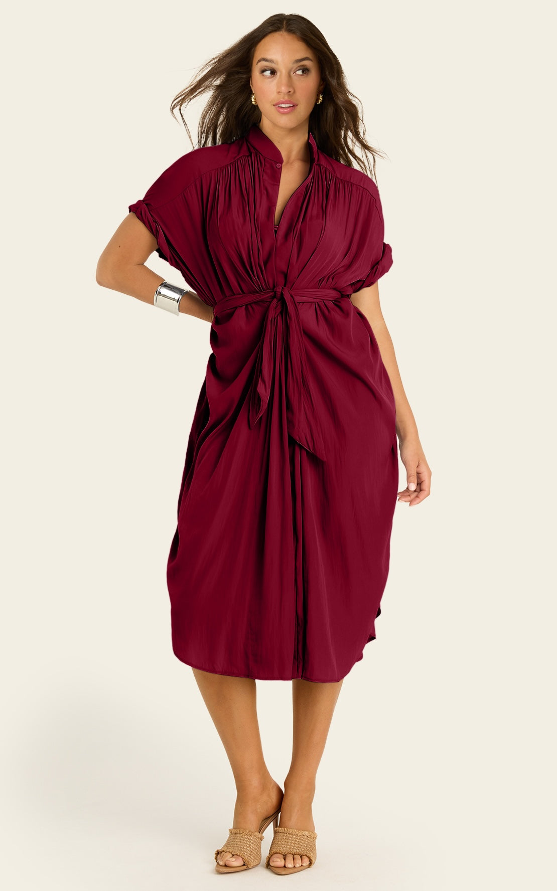 The Multiwear Shirt Dress - Blackberry, Petite