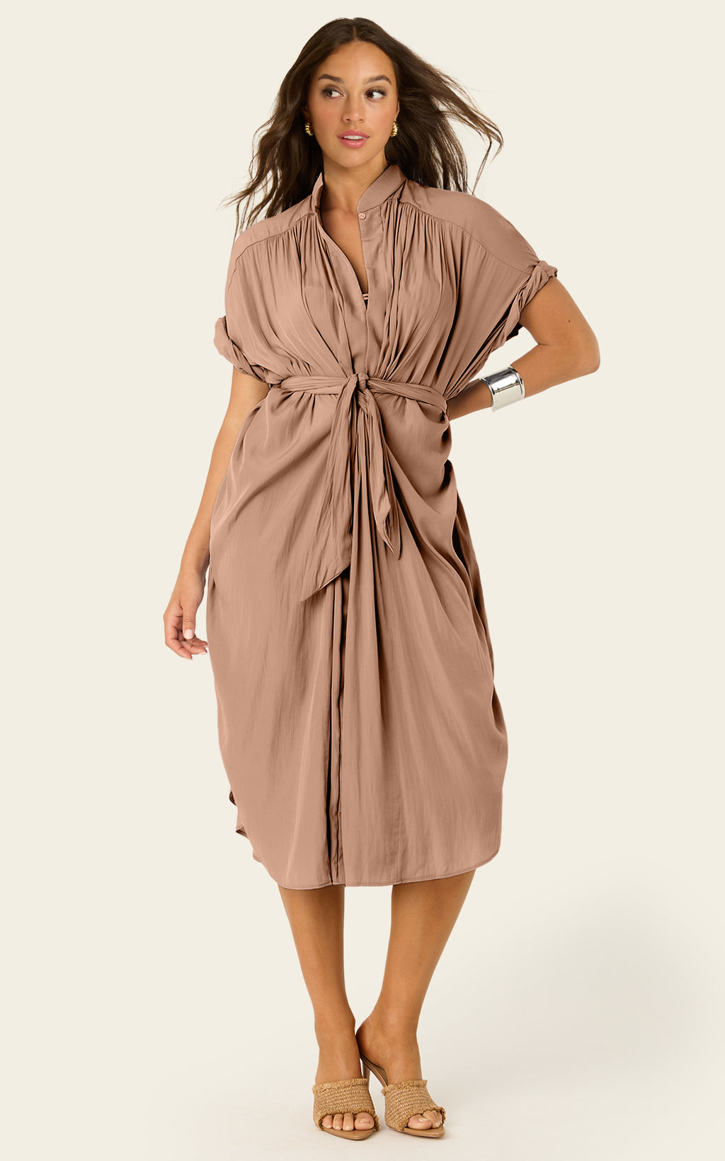 The Multiwear Shirt Dress - Chai Chameau, Petite