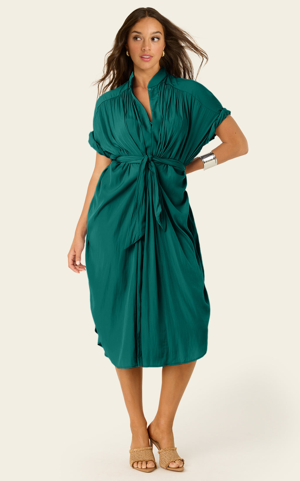 The Multiwear Shirt Dress - Juniper, Petite