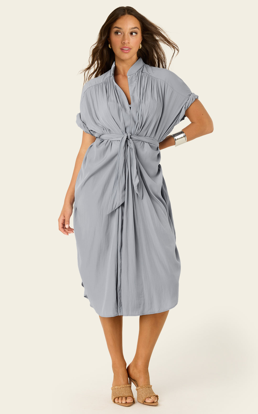 The Multiwear Shirt Dress - Moondust Grey, Petite