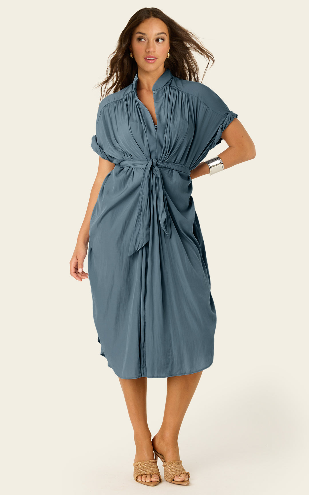 The Multiwear Shirt Dress - Deep Seafoam, Petite