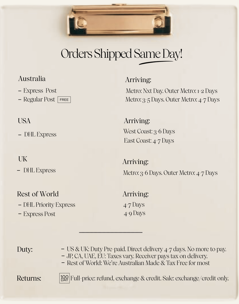 Delivery, Tax & Returns