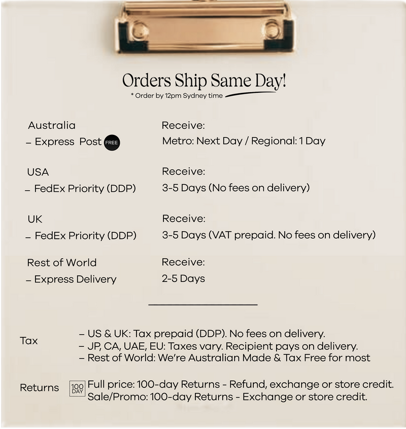 Delivery, Tax & Returns