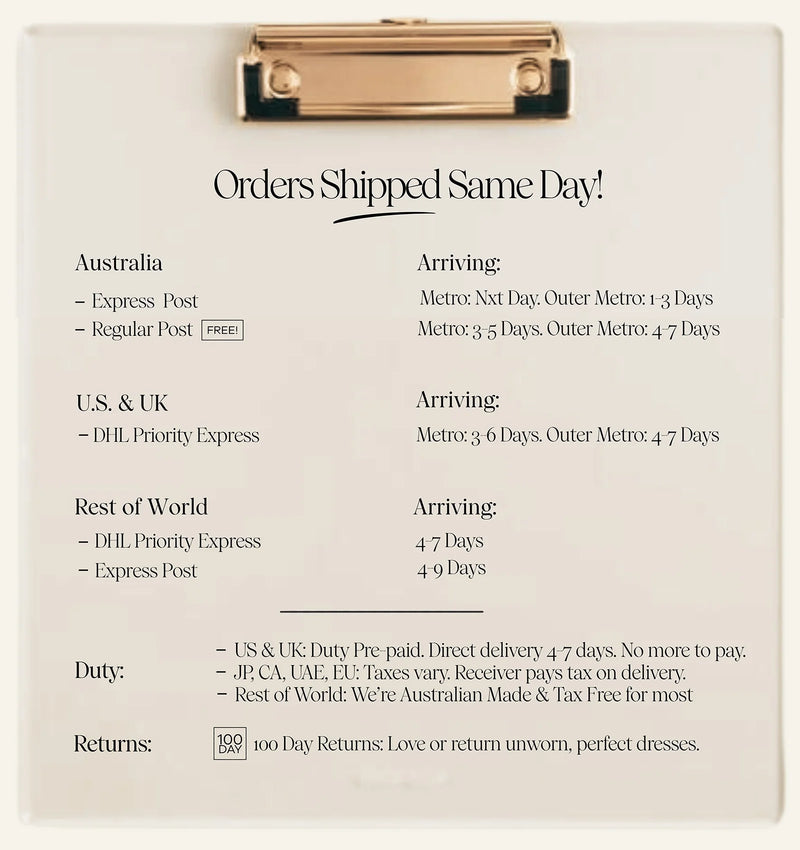 Delivery, Tax & Returns