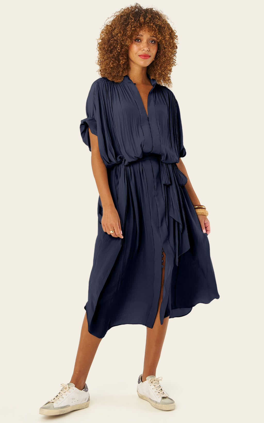 The Multiwear Shirt Dress - Night Sea, Grande