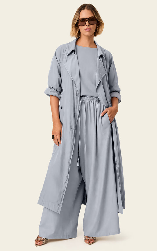 The Luxe Libre Trench - Bleu de Lune