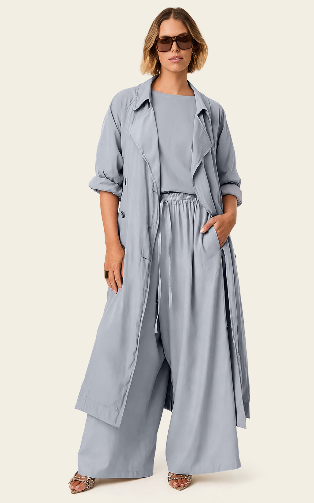 The Luxe Libre Trench - Bleu de Lune