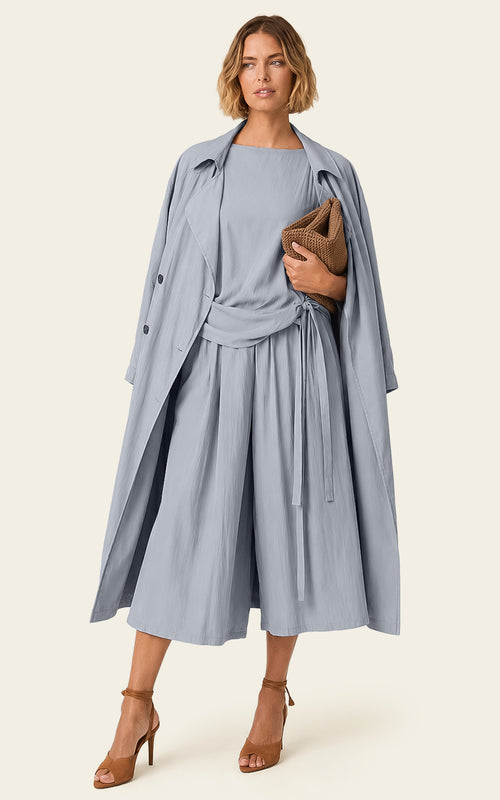 The Luxe Libre Trench - Bleu de Lune