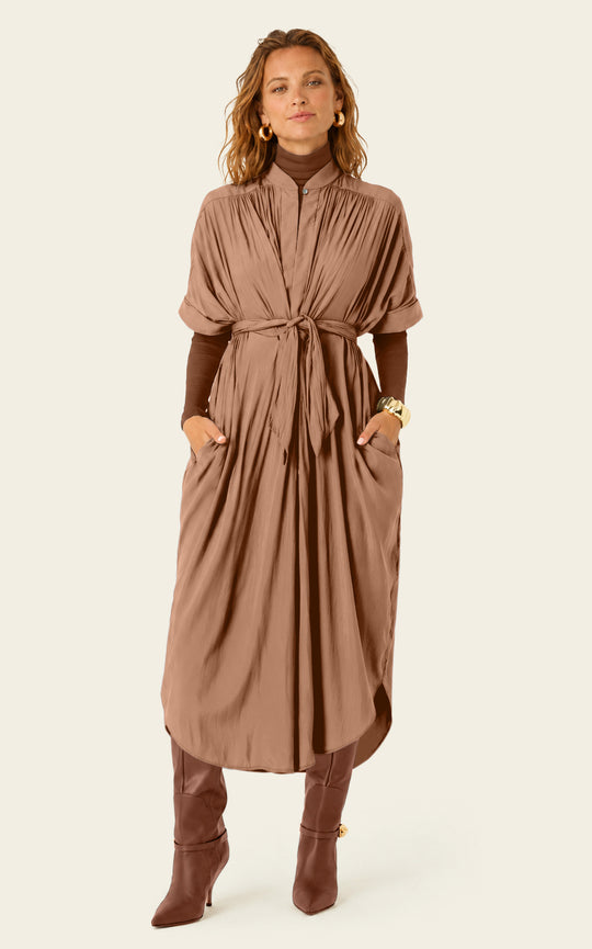 The Multiwear Shirt Dress - Chai Chameau, Grande