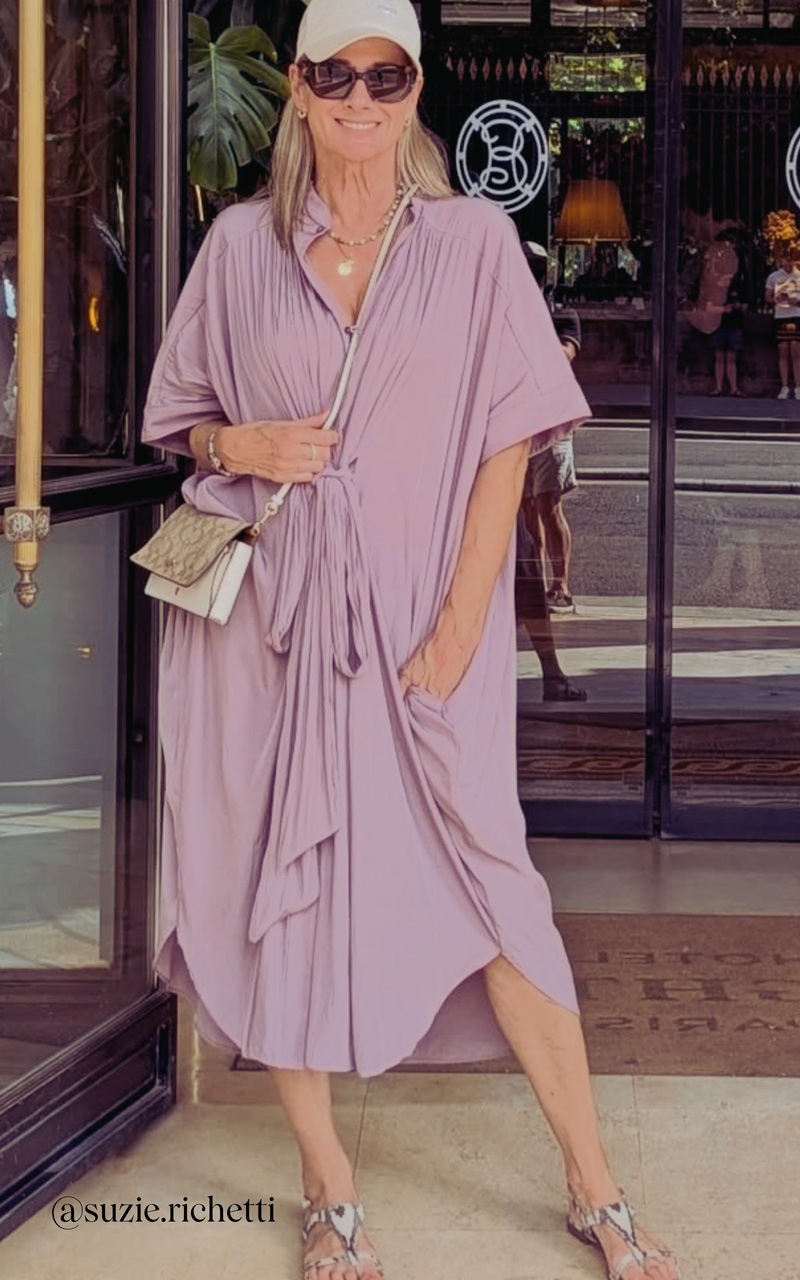 The Multiwear Shirt Dress - Mauve Maxime #9, Midi