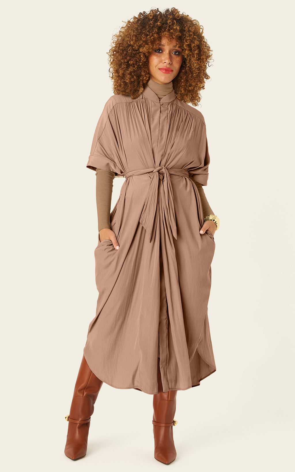 The Multiwear Shirt Dress - Chai Chameau, Grande