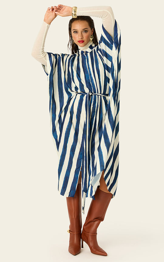 The Multiwear Shirt Dress - Shibori Stripe, Petite