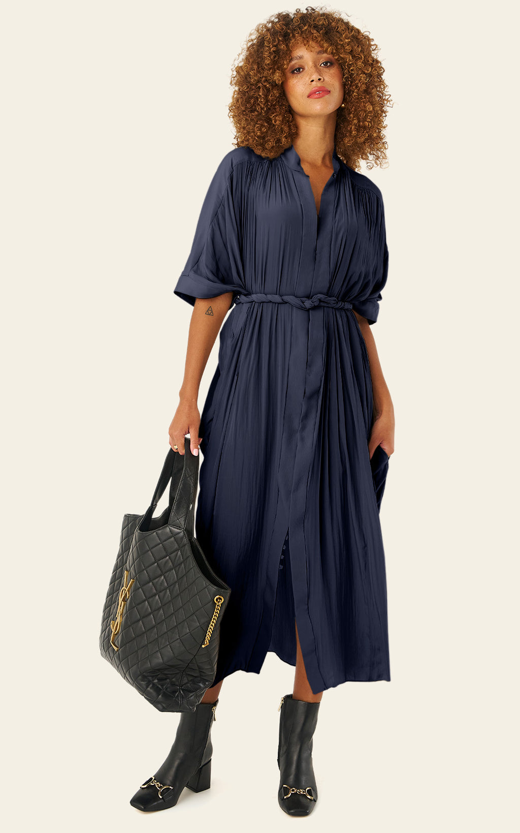 The Multiwear Shirt Dress - Night Sea, Grande