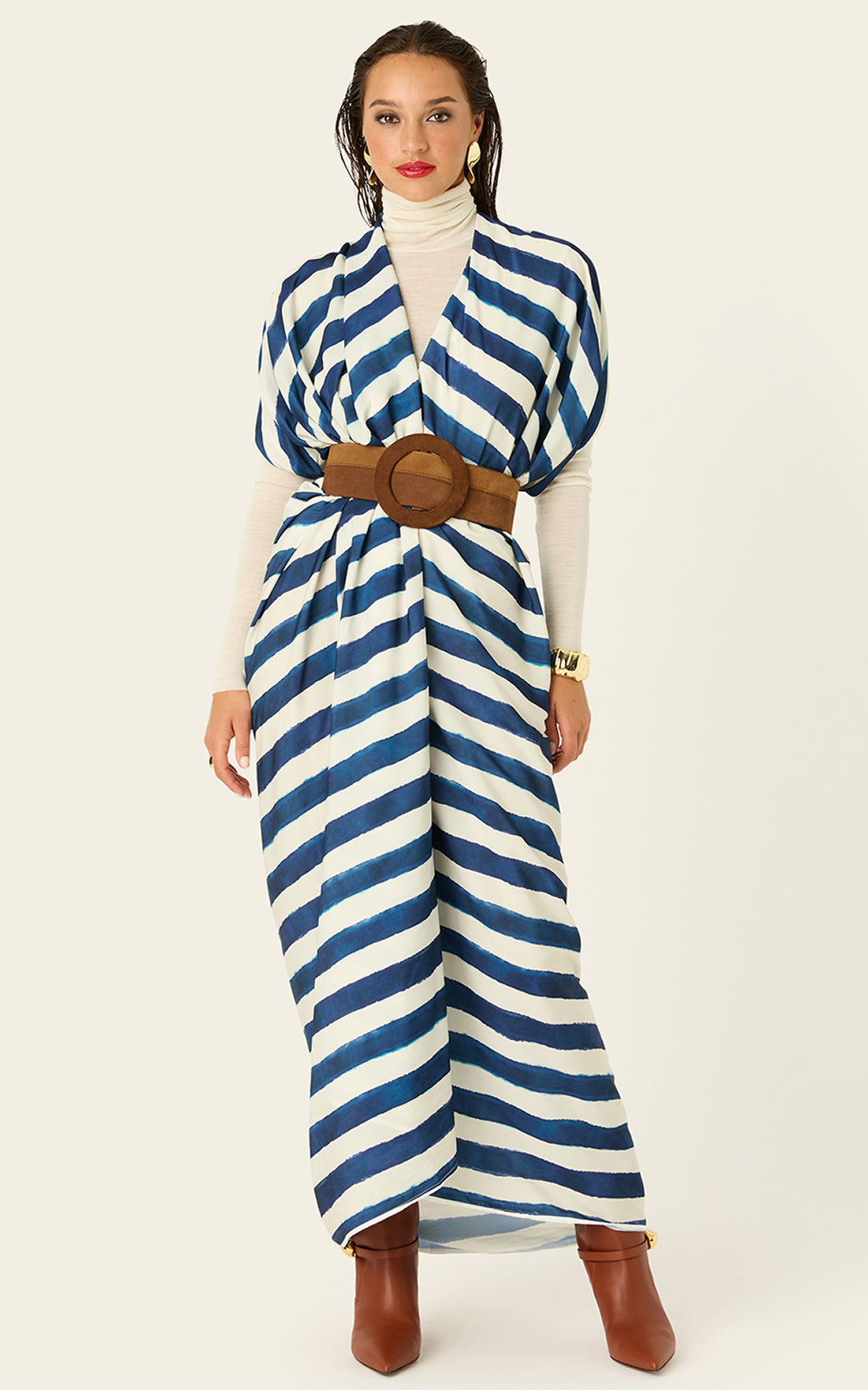 The Luxury Multiwear Wrap / shibori stripe