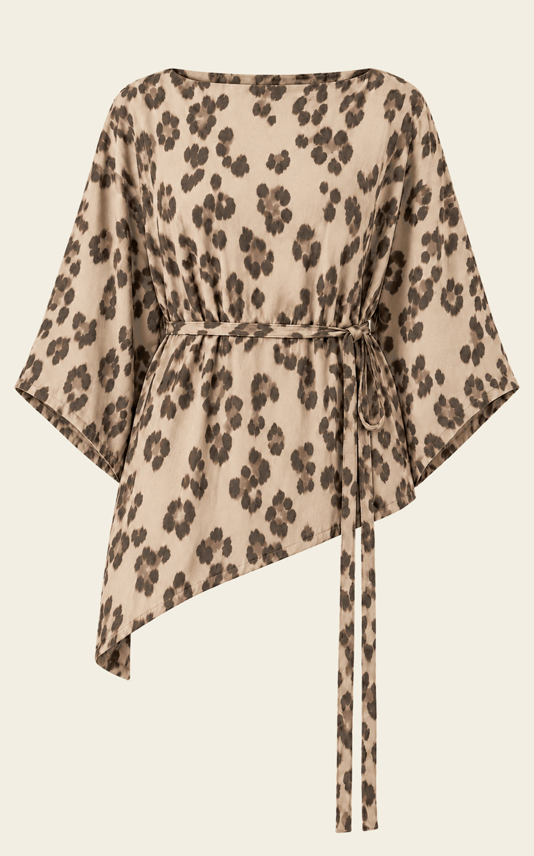 The Luxe Arc Blouse - Snow Leopard