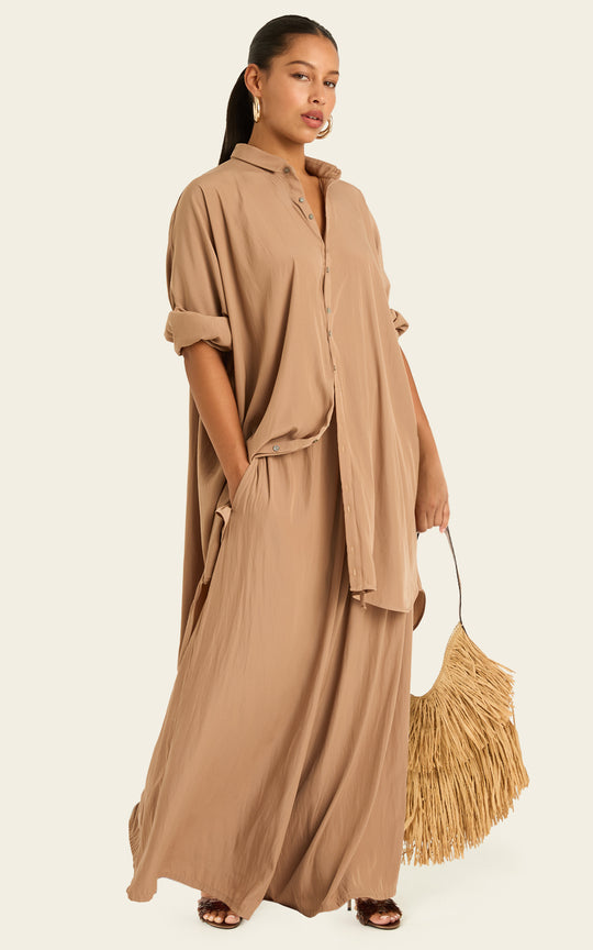 The Luxe Palazzo Pant - Chai Chameau