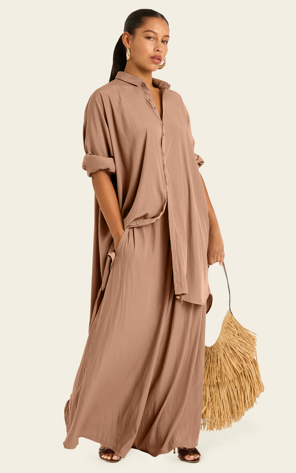 The Luxe Draper Shirt - Chai Chameau