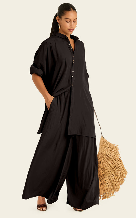 The Luxe Palazzo Pant - Black