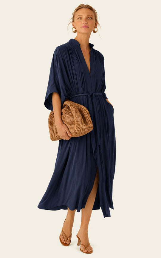 The Multiwear Shirt Dress - Night Sea, Grande