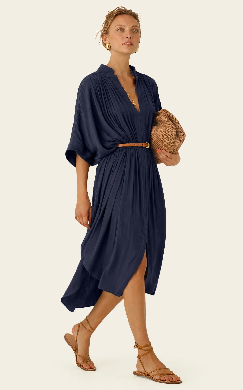 The Multiwear Shirt Dress - Night Sea, Petite