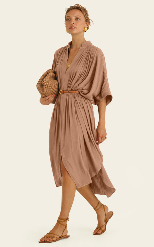 The Multiwear Shirt Dress - Chai Chameau, Petite