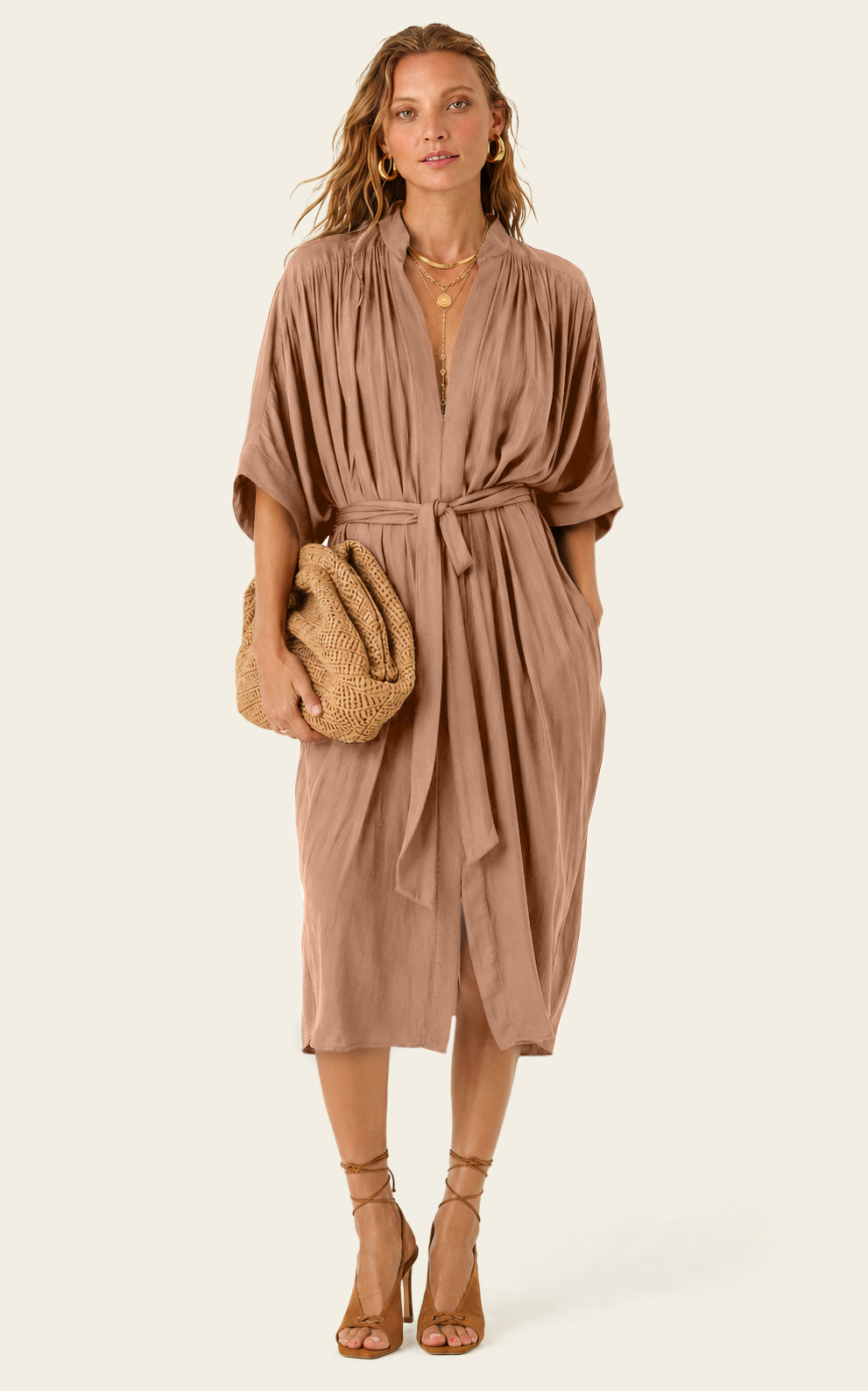 The Multiwear Shirt Dress - Chai Chameau, Petite