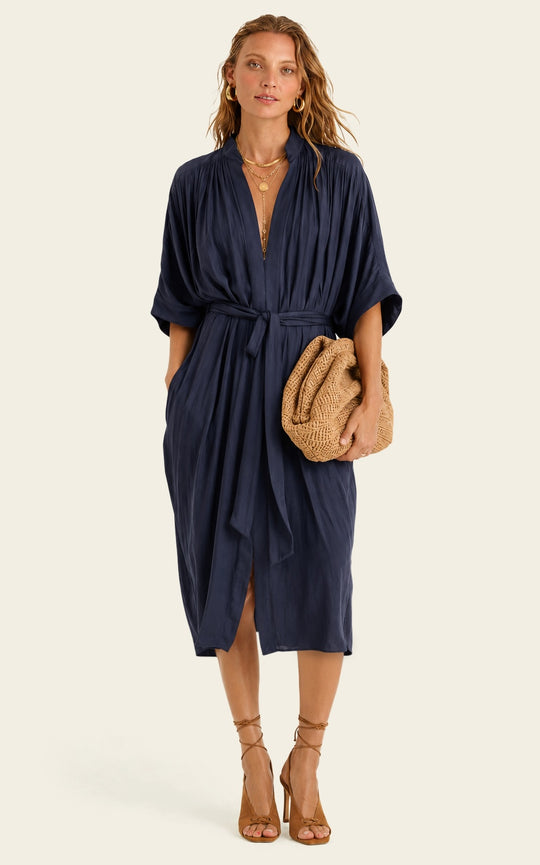The Multiwear Shirt Dress - Night Sea, Petite