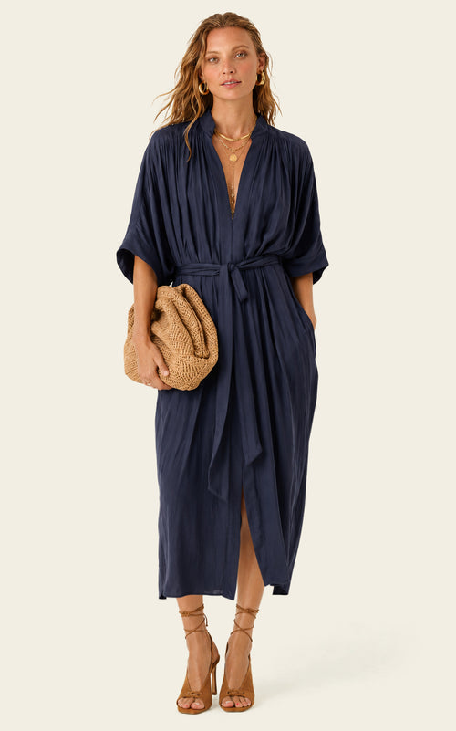 The Multiwear Shirt Dress - Night Sea, Grande