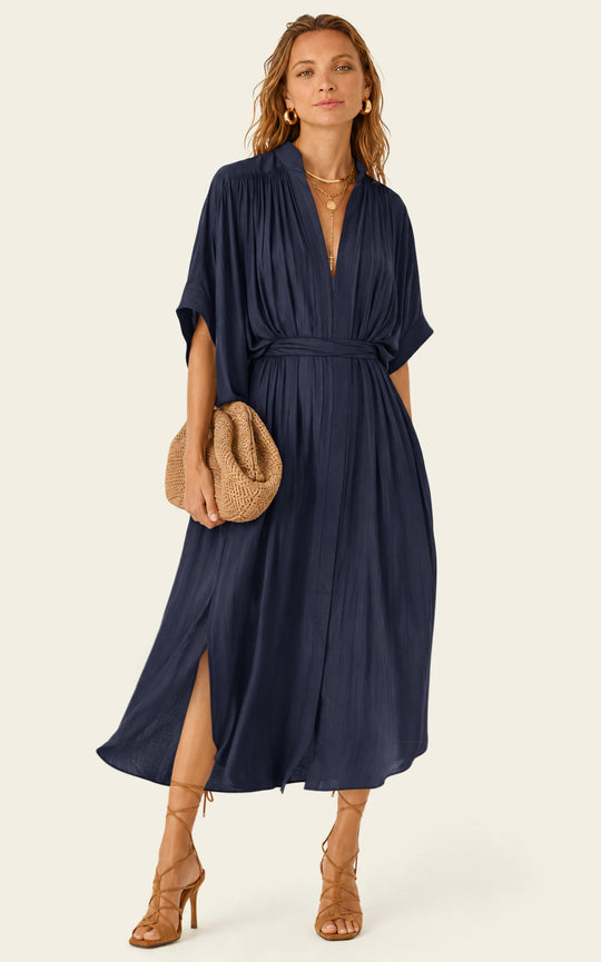 The Multiwear Shirt Dress - Night Sea, Grande